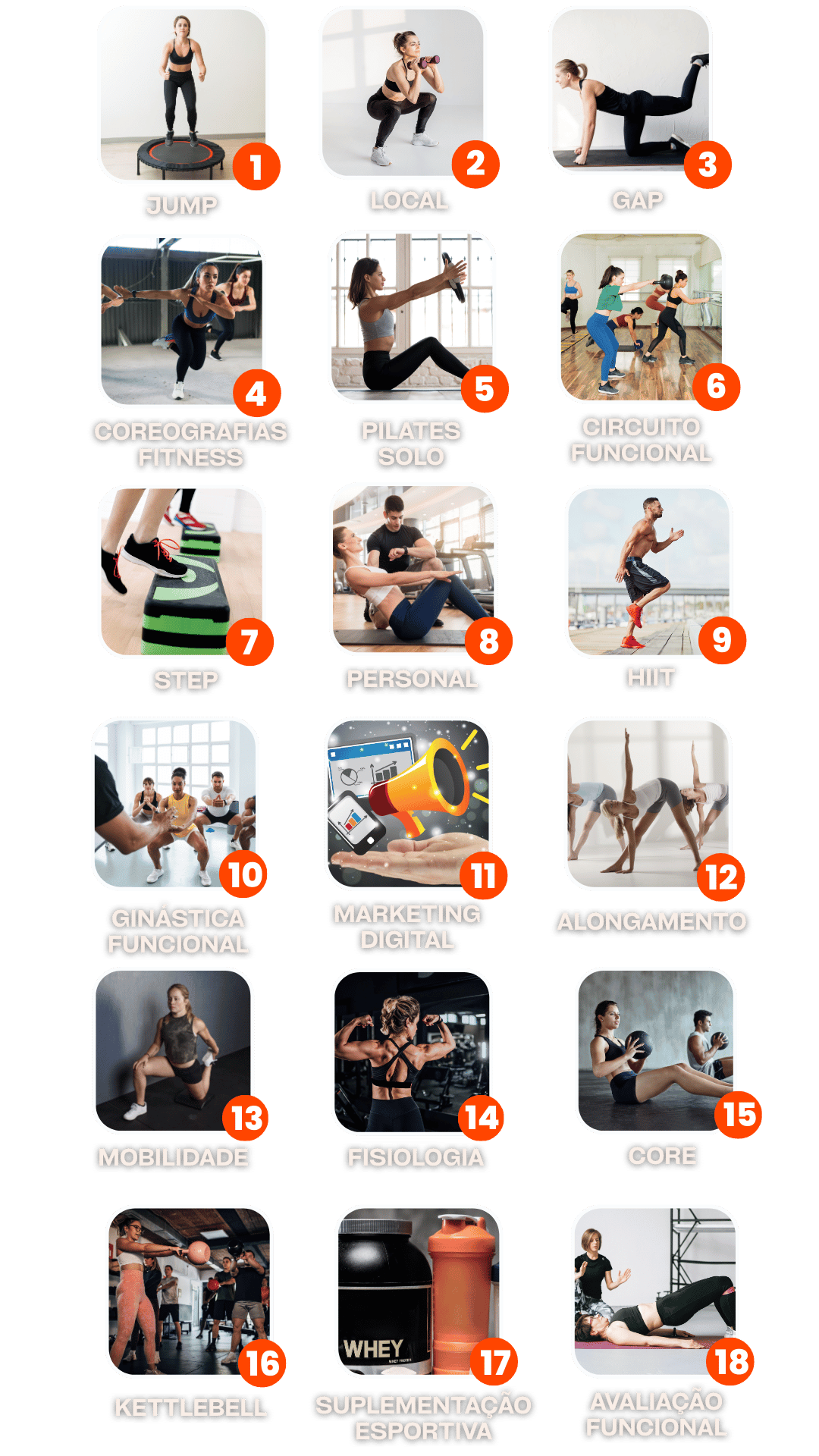 Galeria de Cursos Mobile